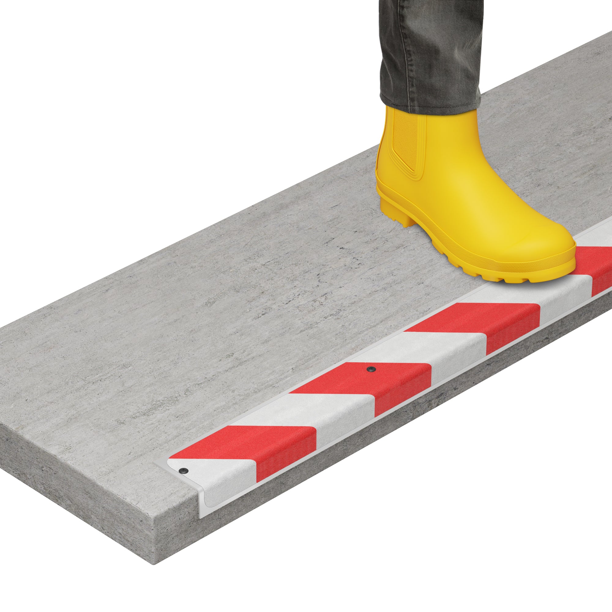 STEADY-STEP GritEdge 60 Stair Nosing - Anti-Slip Abrasive on Heavy Duty Aluminum