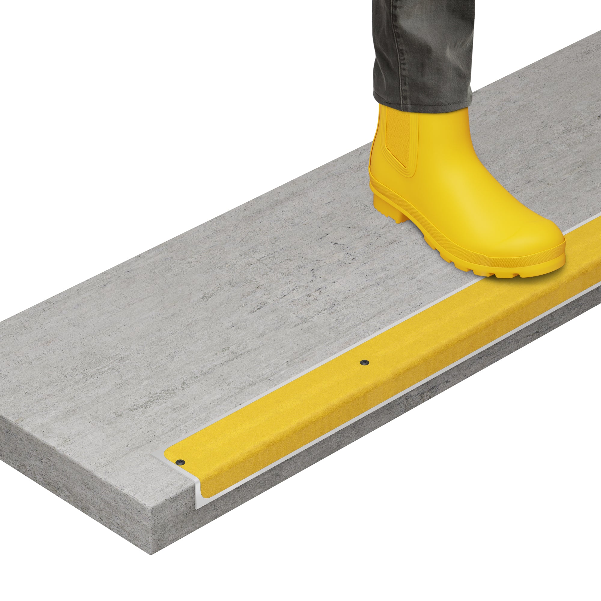 STEADY-STEP GritEdge 60 Stair Nosing - Anti-Slip Abrasive on Heavy Duty Aluminum